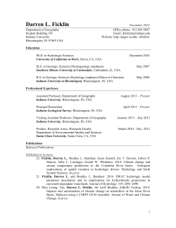 Curriculum Vitae - Department of Geography