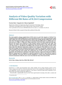 Analysis of Video Quality Variation with Different Bit Rates of H.264
