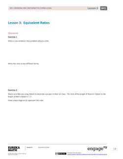 Lesson 3: Equivalent Ratios