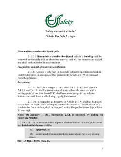 Flammable or combustible liquid spills 2.4.1.5. Flammable or