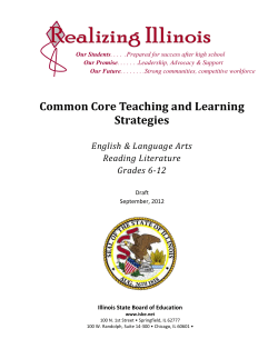 Common Core Teaching and Learning Strategies