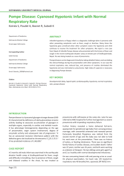 Pompe Disease - Kathmandu University Medical Journal