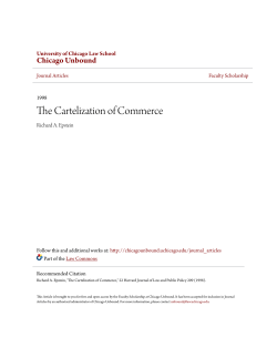 The Cartelization of Commerce - Chicago Unbound