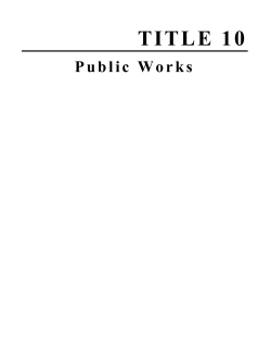 Title 10-Public Works