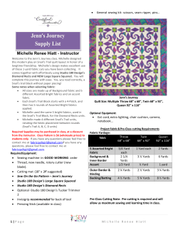 Jenn`s Journey Supply List