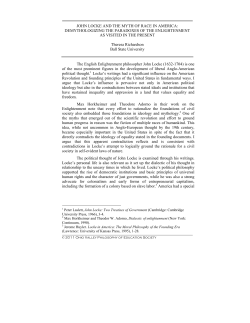 John Locke and the Myth of Race in America