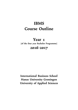 IBMS Course Outline Year 1 2016-2017