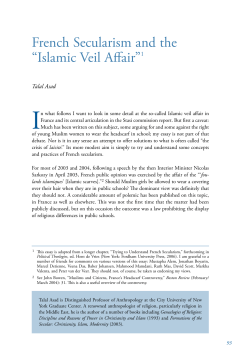 French Secularism and the &ldquo;Islamic Veil Affair&rdquo;