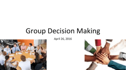 Group Decision Making