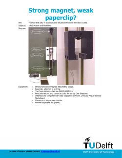 Strong magnet, weak paperclip