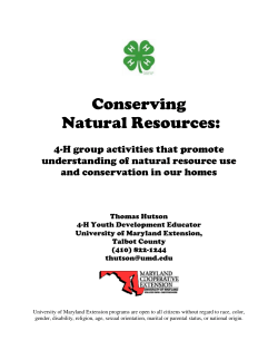 Conserving Natural Resources module