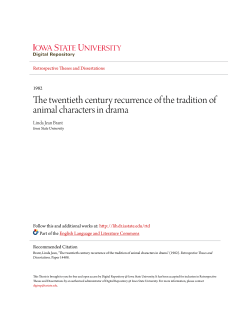 The twentieth century recurrence of the tradition of animal characters