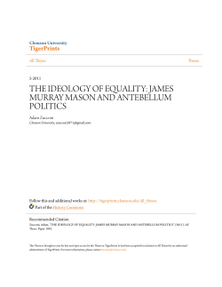 the ideology of equality: james murray mason and