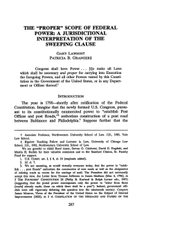 A Jurisdictional Interpretation of the Sweeping Clause