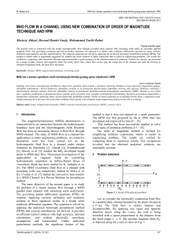 mhd flow in a channel using new combination of order of magnitude