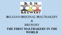 Specialty Malting, Toasted Oak and Mixed Fermentation