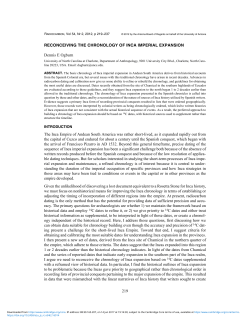219 RECONCEIVING THE CHRONOLOGY OF INCA IMPERIAL