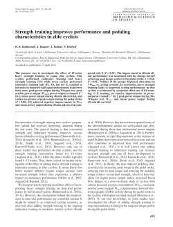 Strength training improves performance and
