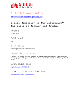 Social democracy or Neo-liberalism?