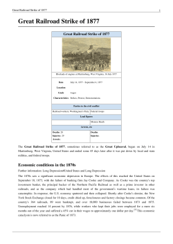 Great Railroad Strike of 1877