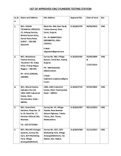 list of approved cng cylinders testing station