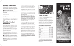 Living with Lions - Colorado Parks and Wildlife