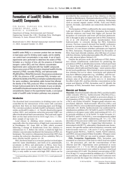 Formation of Lead (IV) Oxides from Lead (II) Compounds