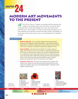 MODERN ART MOVEMENTS TO ThE PRESENT