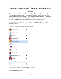 JDemetra+ in Luxembourg`s Quarterly National Accounts