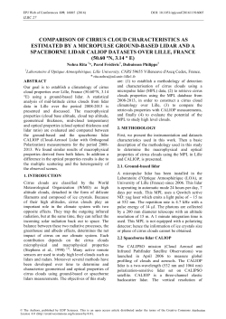 Comparison of Cirrus Cloud Characteristics as Estimated by A