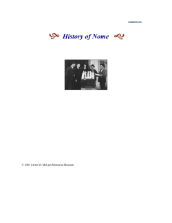 History of Nome - Visit Nome Alaska