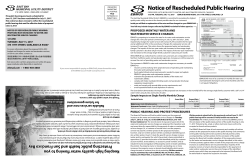 Notice of Rescheduled Public Hearing