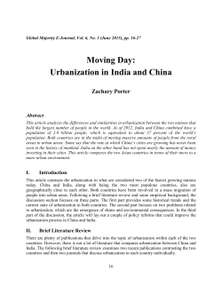 Urbanization in India and China