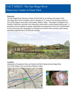 FACT SHEET: The San Diego River Discovery Center at Grant Park