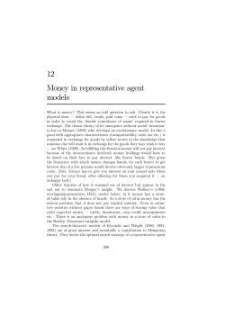 12 Money in representative agent models