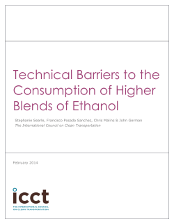 Technical Barriers to the Consumption of Higher Blends of Ethanol