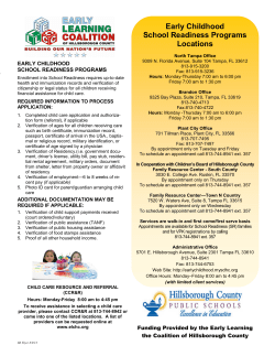 Early Childhood School Readiness Programs Locations