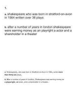 a. shakespeare who was born in stratford-on