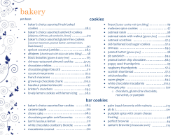 bakery - One World Catering