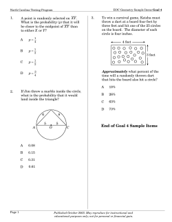 Geometry Goal 4 - North Carolina Public Schools
