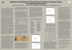 Selection of Variables for Discriminant Analysis of Human Crania for