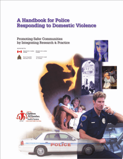 Handbook for Police Responding to Domestic Violence