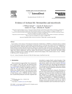 Evidence of Archean life: Stromatolites and