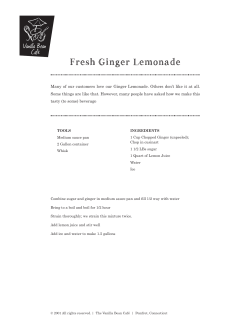 Fresh Ginger Lemonade