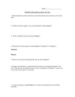 Adv 10 Macbethe Act one worksheets