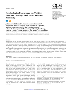 Psychological Language on Twitter Predicts County