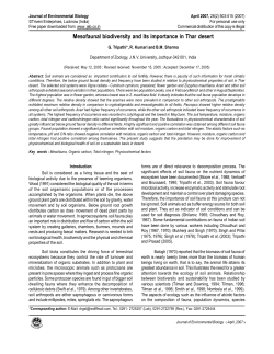 Mesofaunal biodiversity and its importance in Thar desert