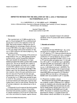 IMPROVED METHOD FOR THE ISOLATION OF THE A AND A