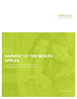 harvest of the month: apples
