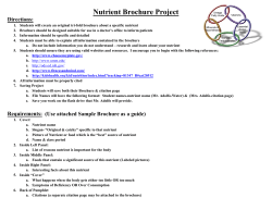 Nutrition Brochure Project
